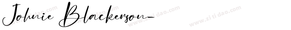 Johnie Blackerson字体转换